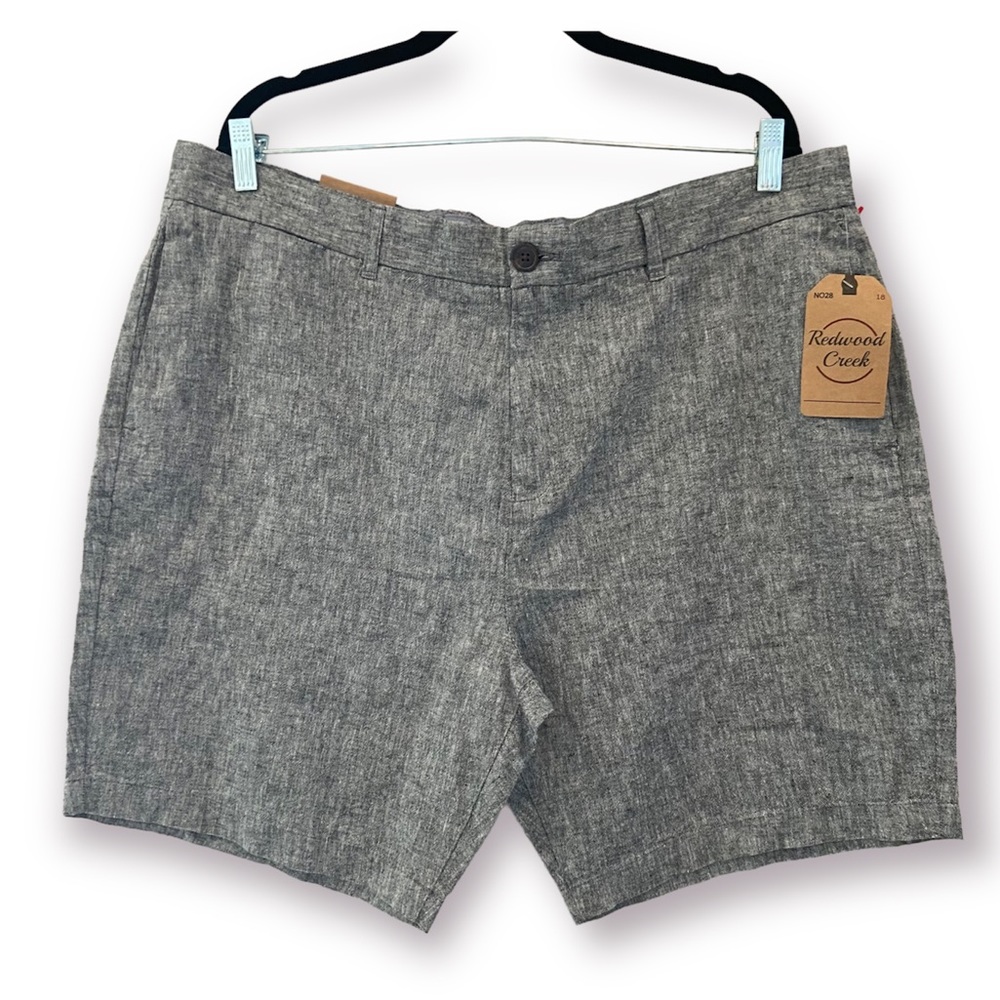 *NEW* REDWOOD CREEK Men’s Grey Cotton Chino Shorts Size 40